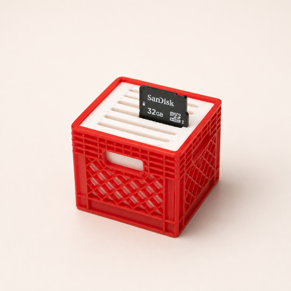 SD Card Holder - Mini Milk Crate - Micro SD & SD Organizer
