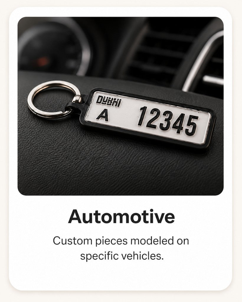Automotive — Custom pieces modeled on specific vehicles.